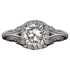 1.5ct Old European Cut Diamond Richly Accented by a Romantic Ring