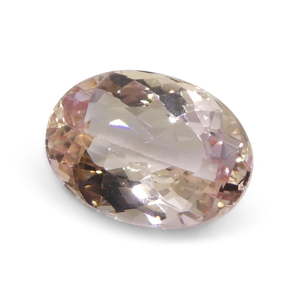 1.5 Carat Oval Orange-Pink Topaz GIA Certified For Sale 7