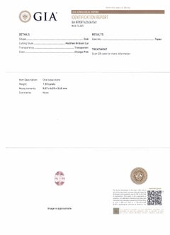 1.5ct Oval Orange-Pink Imperial Topaz GIA Certified