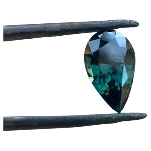 1.5ct Pear Cut UNTREATED TEAL BLUE NATURAL SAPPHIRE Gemstone NO RESERVE For Sale
