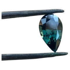 1.5ct Pear Cut Untreated Teal Blue Natural Sapphire Gemstone
