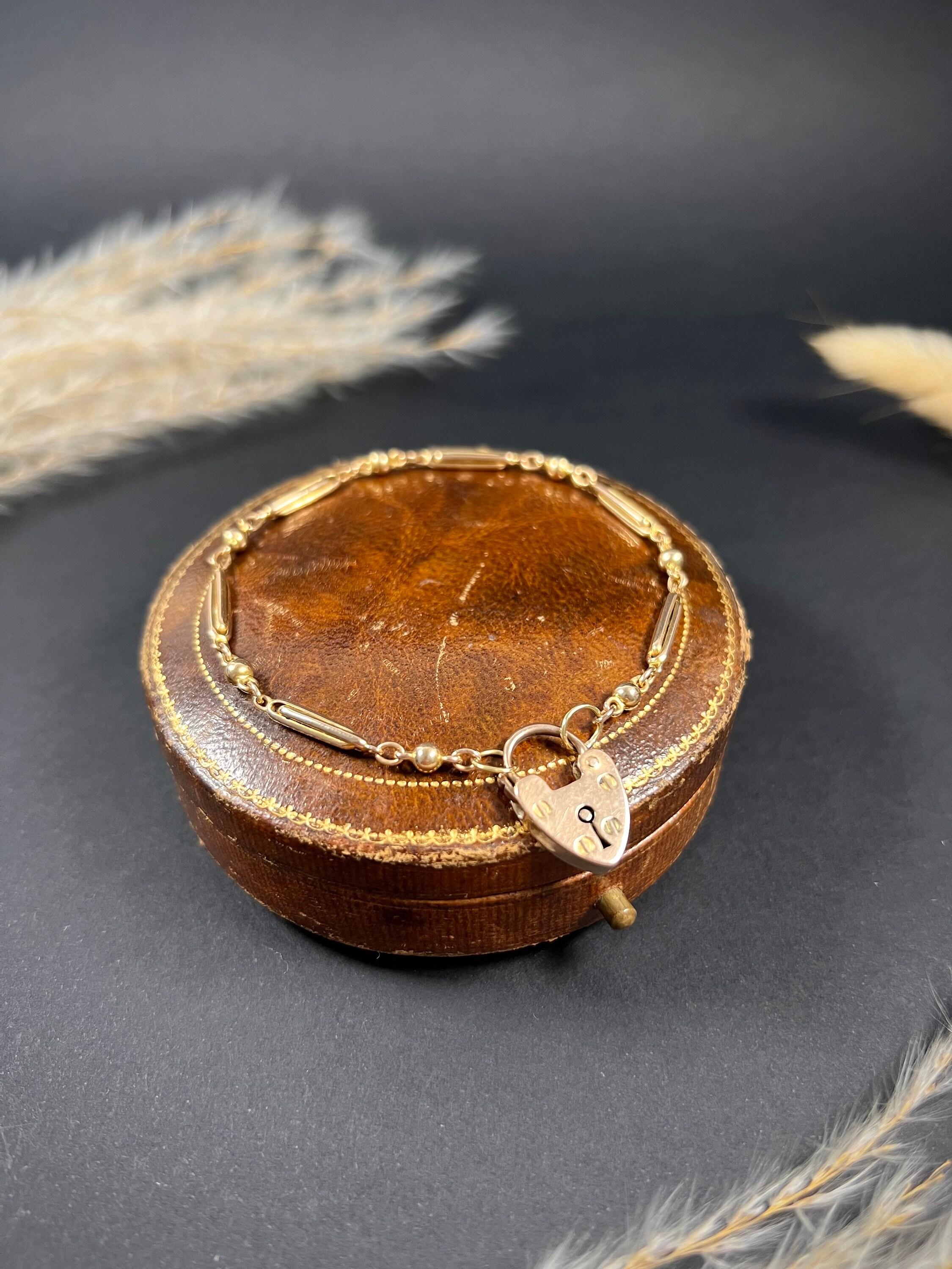 Antikes Fancy Link-Armband 

15ct Rose Gold gestempelt 

Gepunzt: Birmingham 1909

Dieses atemberaubende edwardianische Armband besteht aus einer schönen Kombination von langen Büroklammern und Kugelgliedern, die aus 15 Karat Gold gefertigt sind.