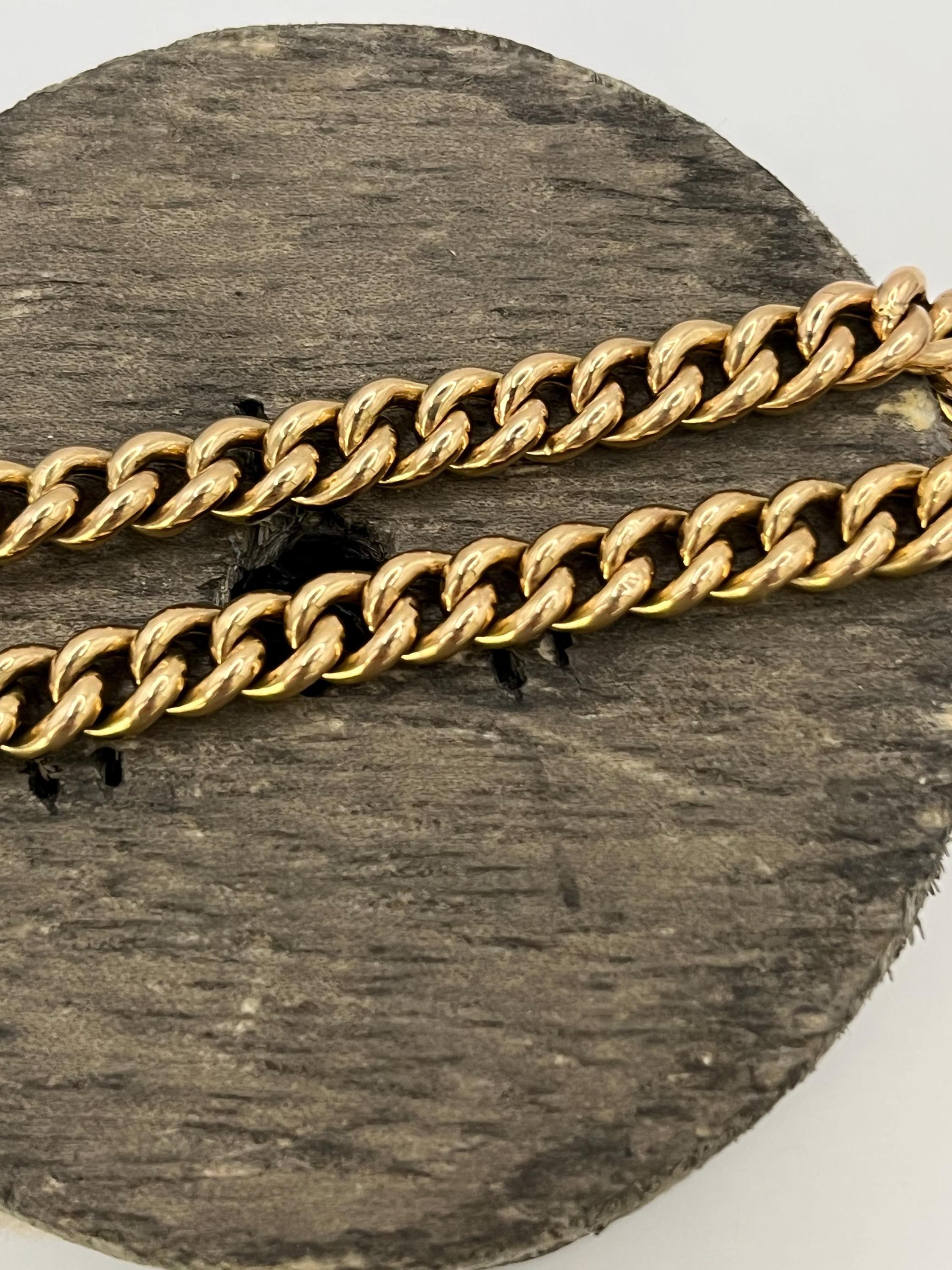 Bracelet à maillons en or rose 15ct de style victorien avec fermoir à cadenas en forme de cœur, Circa 1900 en vente 4