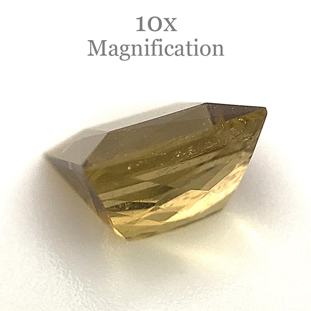 Tourmaline jaune orangé carrée 1.5 carat en vente 10