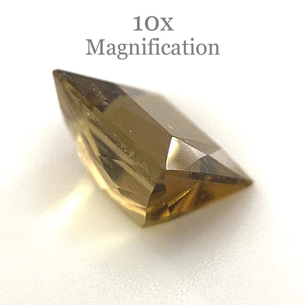 Brilliant Cut 1.5ct Square orangy Yellow Tourmaline from Brazil For Sale