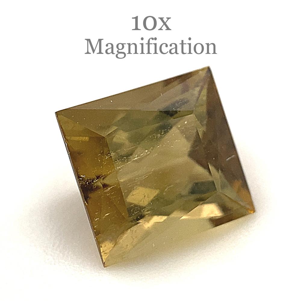 1.5ct Square orangy Yellow Tourmaline from Brazil For Sale 1