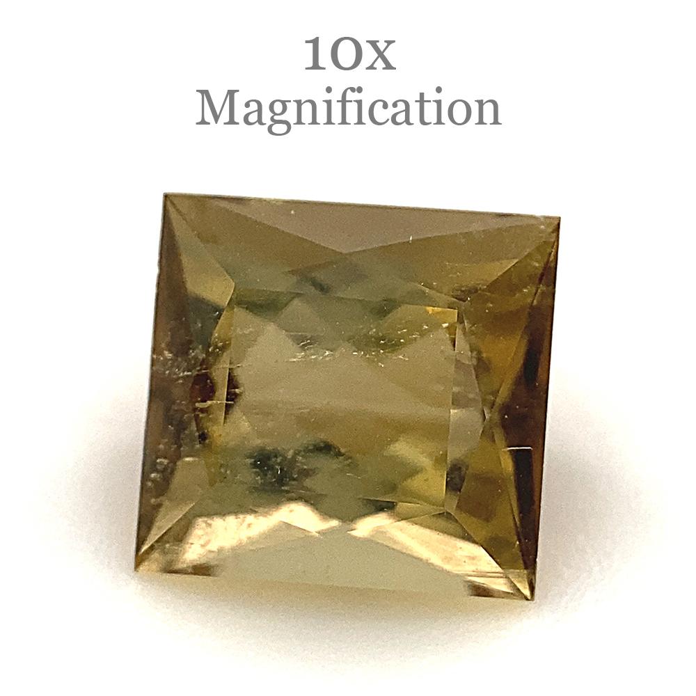 Tourmaline jaune orangé carrée 1.5 carat en vente 2