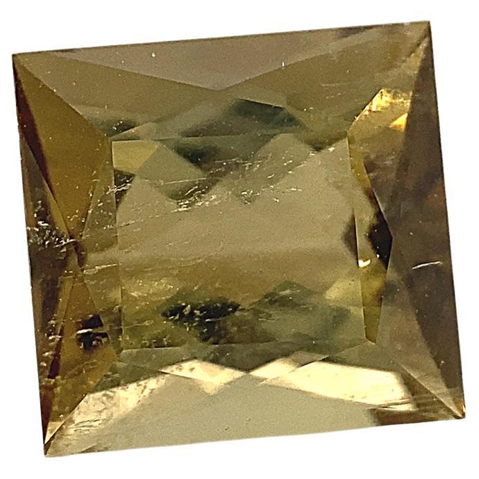 1.5ct Square orangy Yellow Tourmaline from Brazil For Sale