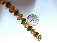 15ct Vintage Estate Natural Jade Bracelet 14kt