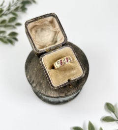 15ct Yellow Gold, Birmingham Hallmarked 1890, Victorian Ruby & Diamond Ring