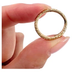 15ct Yellow Gold, Early Victorian Hand Carved Fancy Split Ring Fitting Pendent