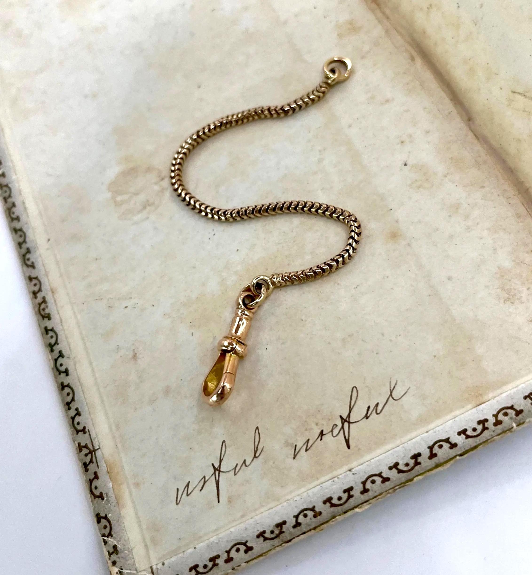 Pendentif en or jaune 15ct, Edwardian, chaîne à maillons serpent avec fermoir pivotant en vente 2