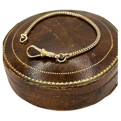 15ct Yellow Gold, Edwardian Snake Link Chain Extender Pendant with Swivel Clasp