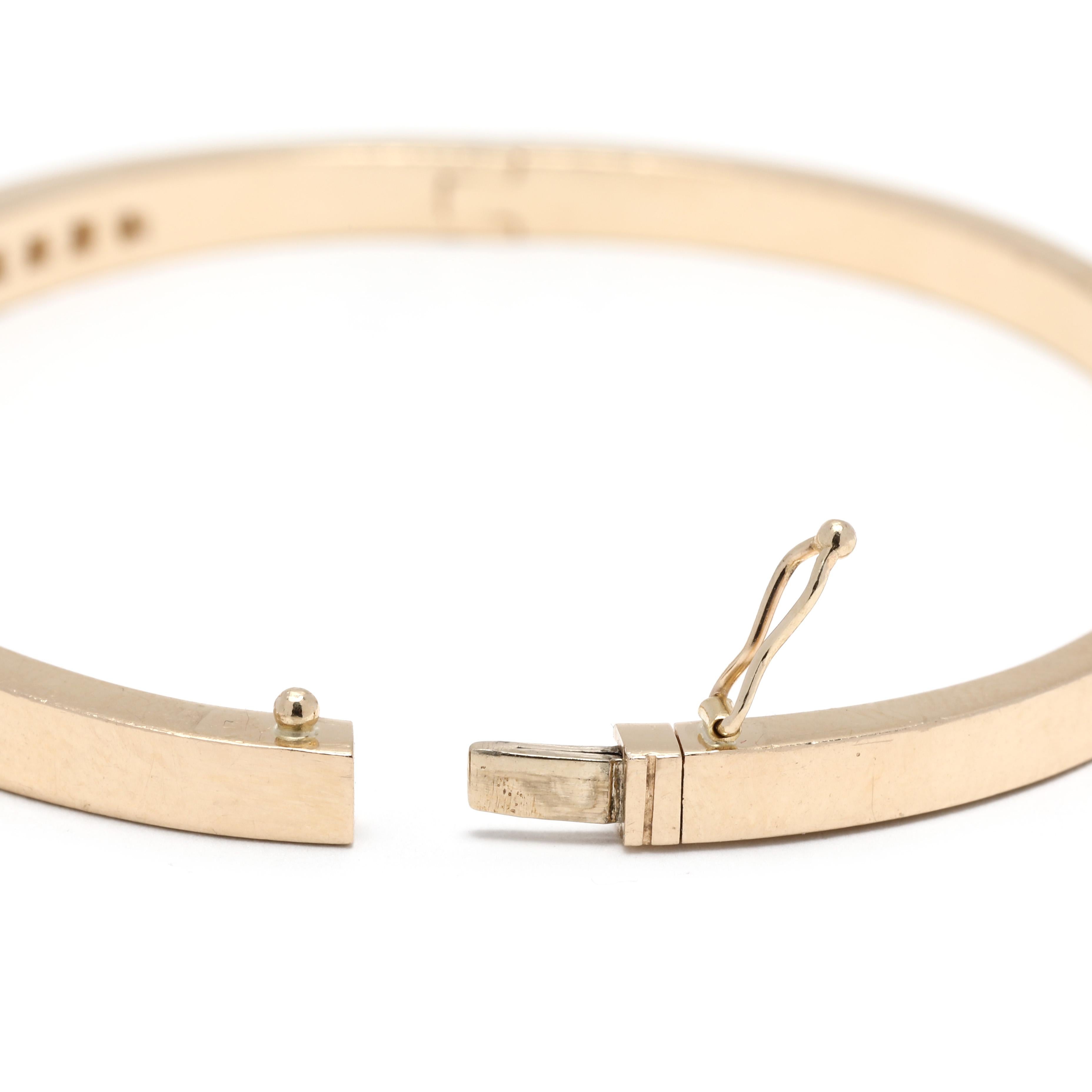 1,5 Karat Diamant-Armreif mit Scharnier, 14k Gelbgold 1