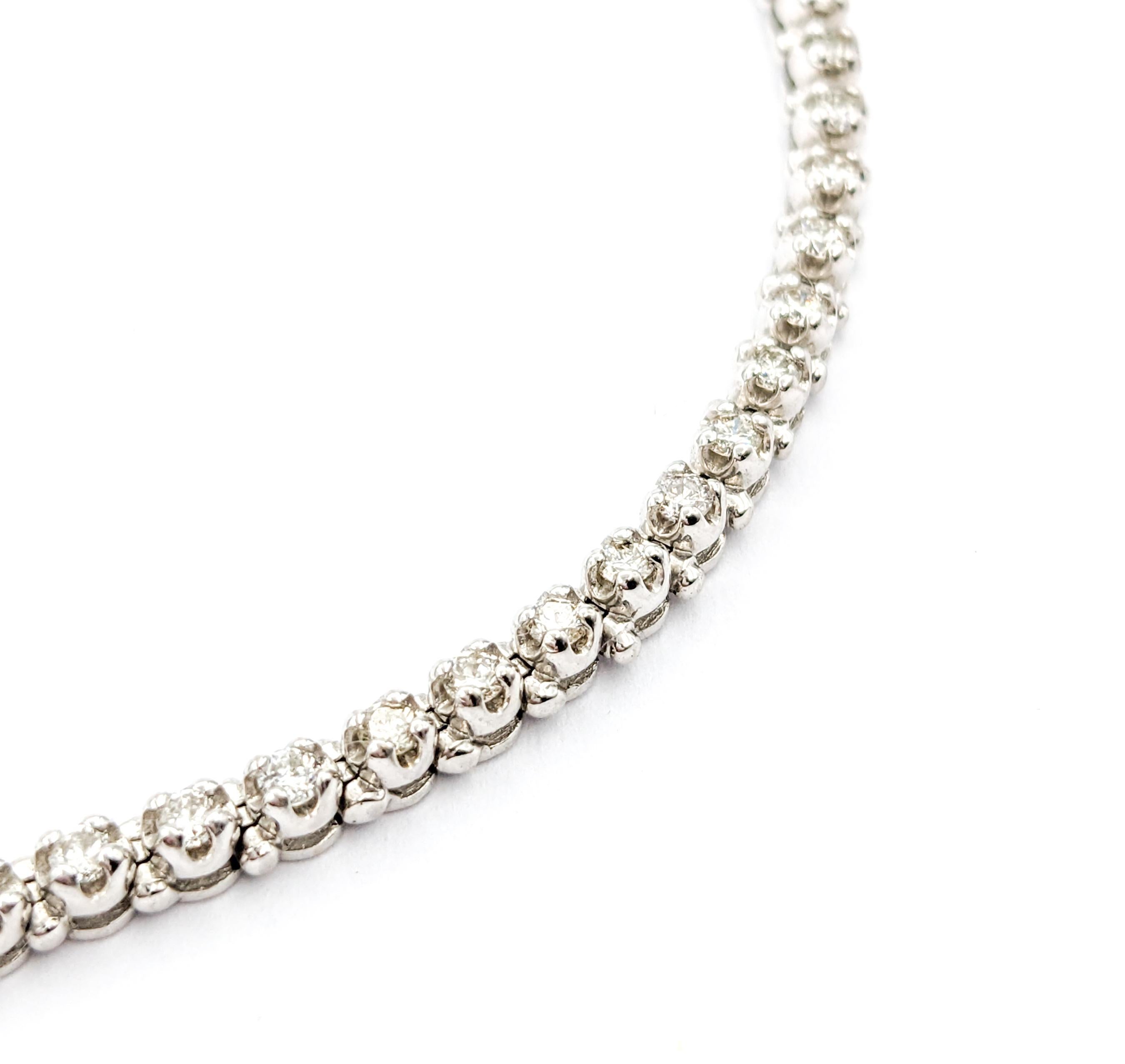 1.5ctw Diamond Tennis Bracelet In White Gold



This elegant tennis bracelet is meticulously crafted in 14kt white gold, adorned with 1.5ctw of sparkling diamonds. These diamonds, boasting SI2-I1 clarity and H-I color, exude a radiant glow that