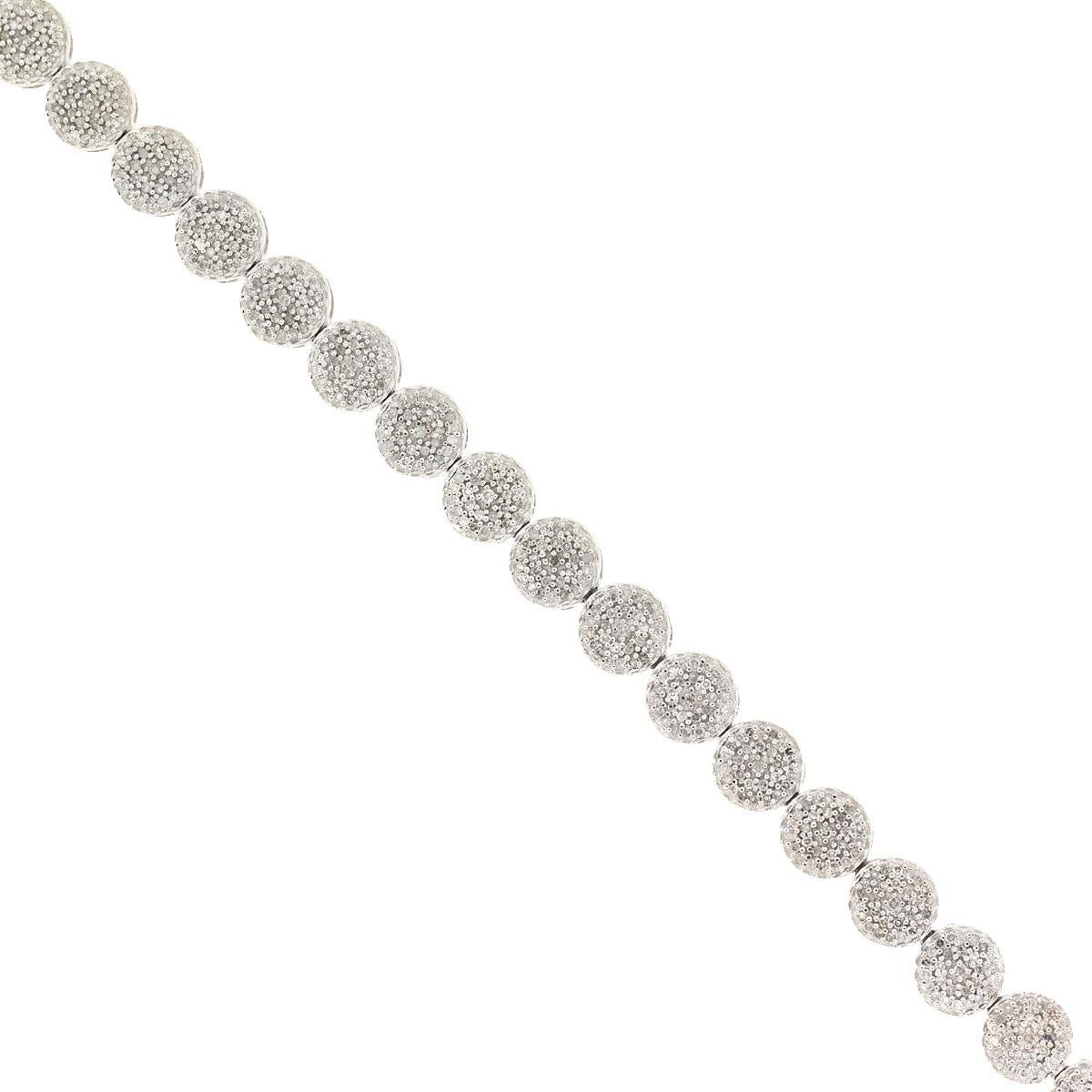 Round Cut 15ctw Round Diamond Pave Necklace 14 Karat For Sale