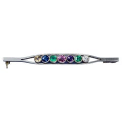Antique 15k Gold and Platinum 'Dearest' Brooch