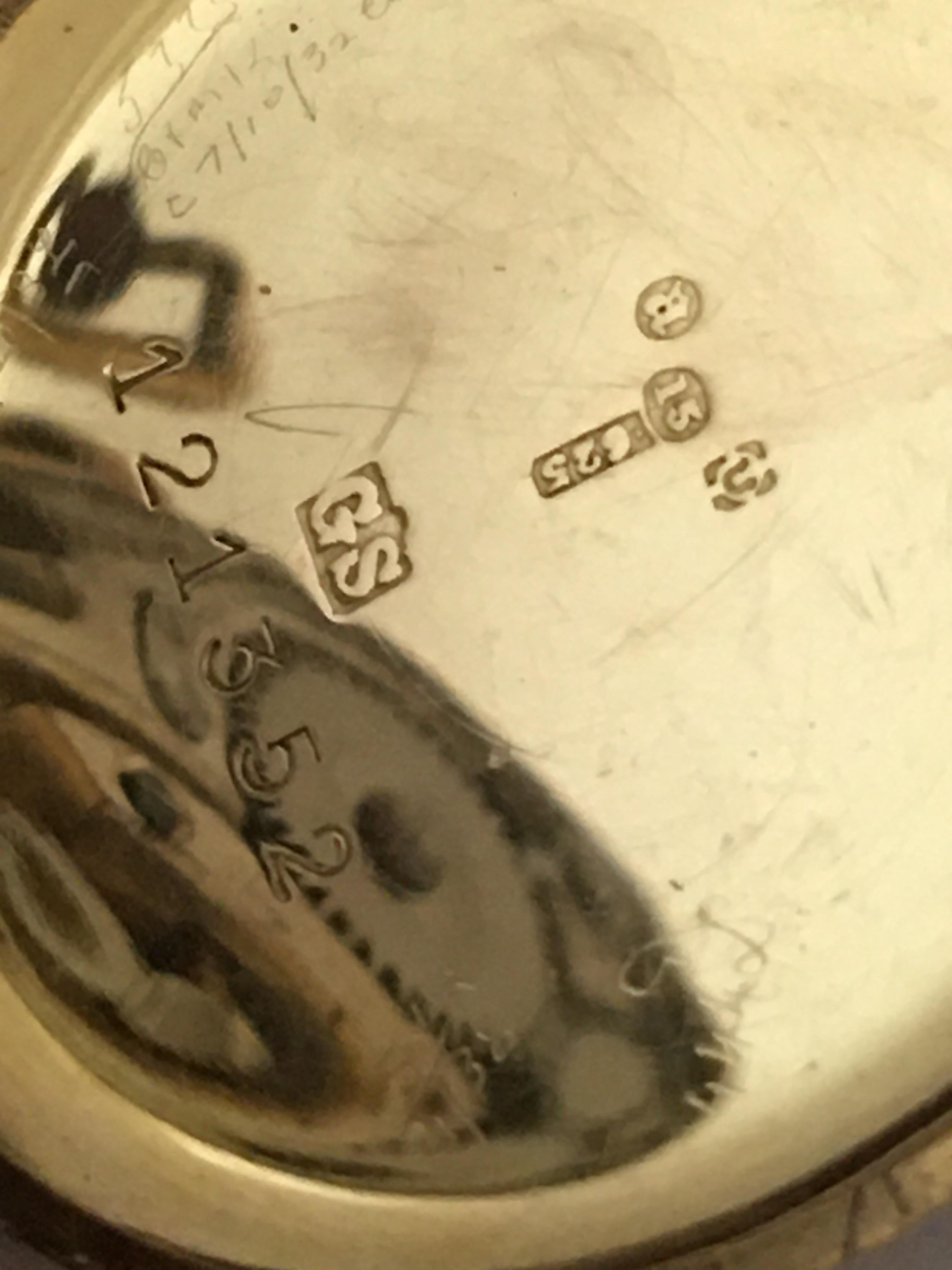 15 Karat Gold Antique Swiss Ladies Trench Watch For Sale 8