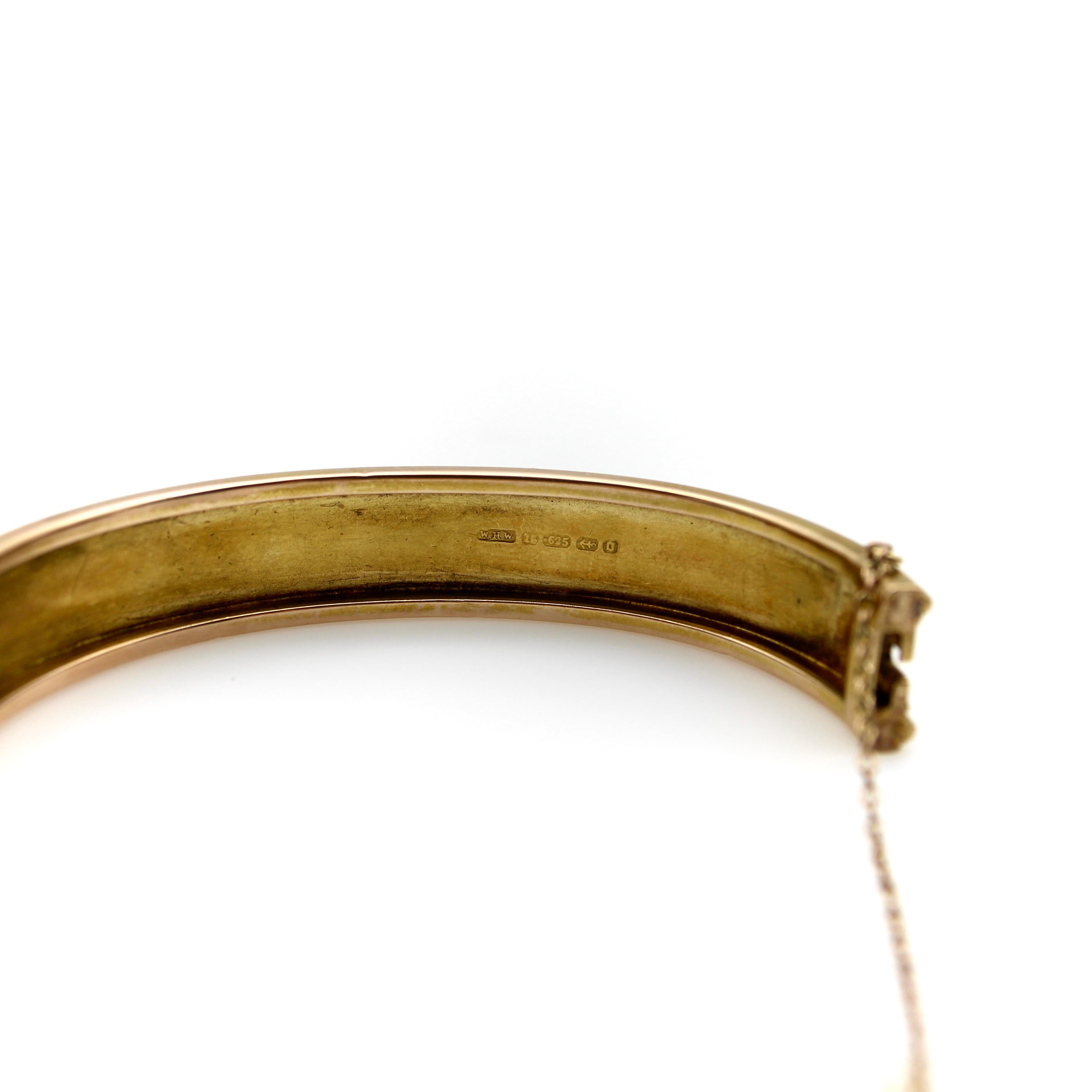 15k Gold Cannetille Etruscan Revival Bracelet For Sale 3