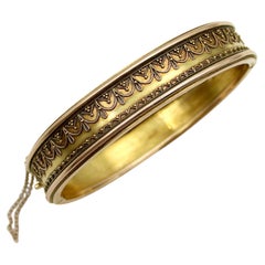 Antique 15k Gold Cannetille Etruscan Revival Bracelet