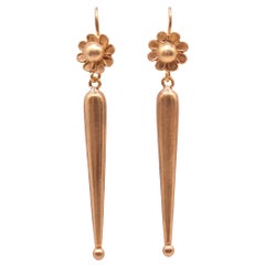 15 Karat Gold Drop Earrings, circa 1880