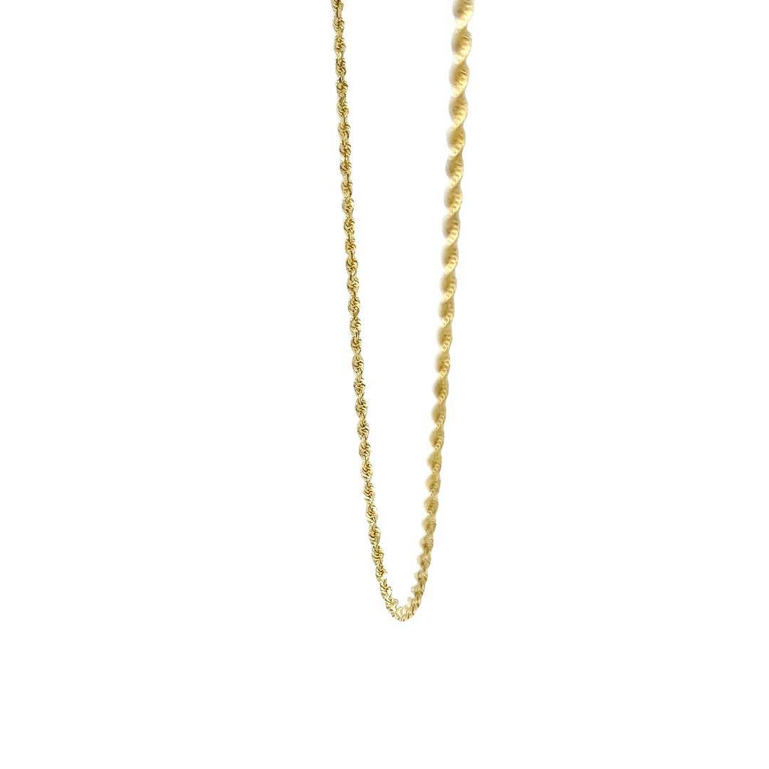 Donna Catena a corda da 1,5 mm in oro giallo in vendita