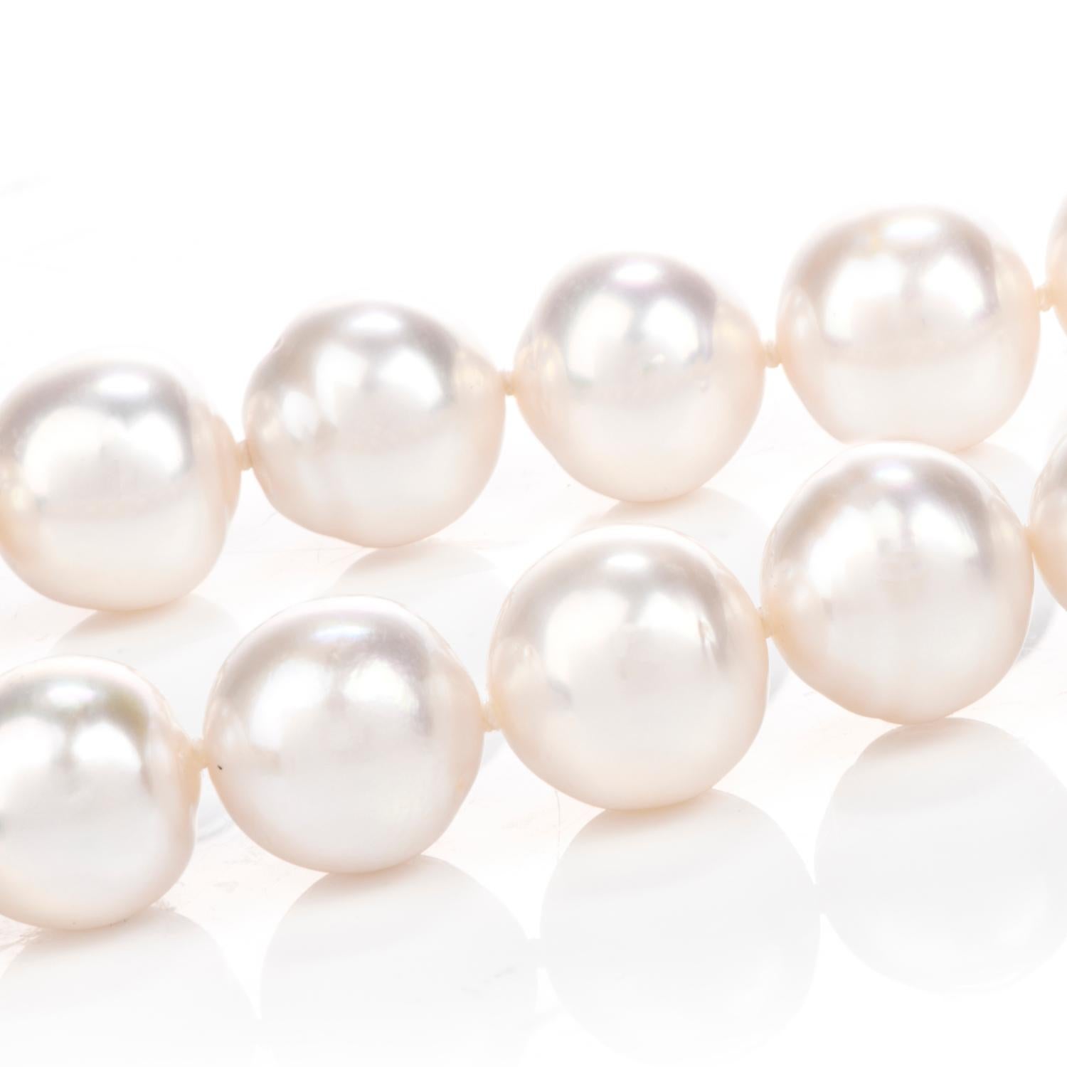 Women's or Men's South Sea Lustrous Pearl Strand Necklace