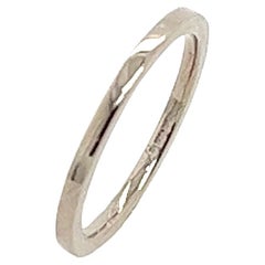 1.5mm Wide 18ct White Gold Flat Court Shape Wedding Band