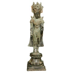 15th–16th Century Bronze Arakan Buddha Sculpture, Rare Burmese Art. Finely Cast