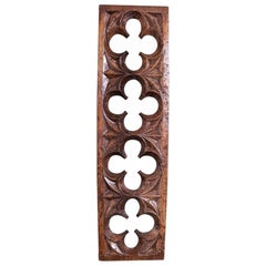 15th-16th Century Gothic Hand Carved Nut Wood Panel