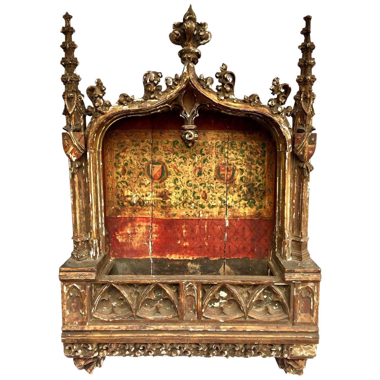 15th C Gothic Tabernacle 4 ft.+ Rare Architectural Religious Art, Museum Quality