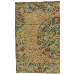 15th Century Antique Brussels Millefleur Tapestry 6' X 5'