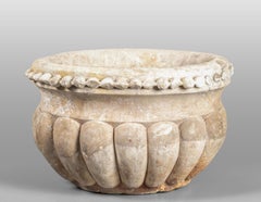 15th Century Antique Parian Marble Center Piece Basin from Tuscany