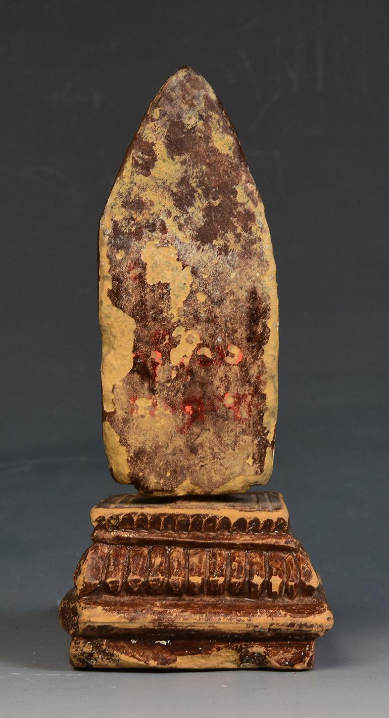 15th Century, Ava, Antique Burmese Pottery Standing Buddha For Sale 5