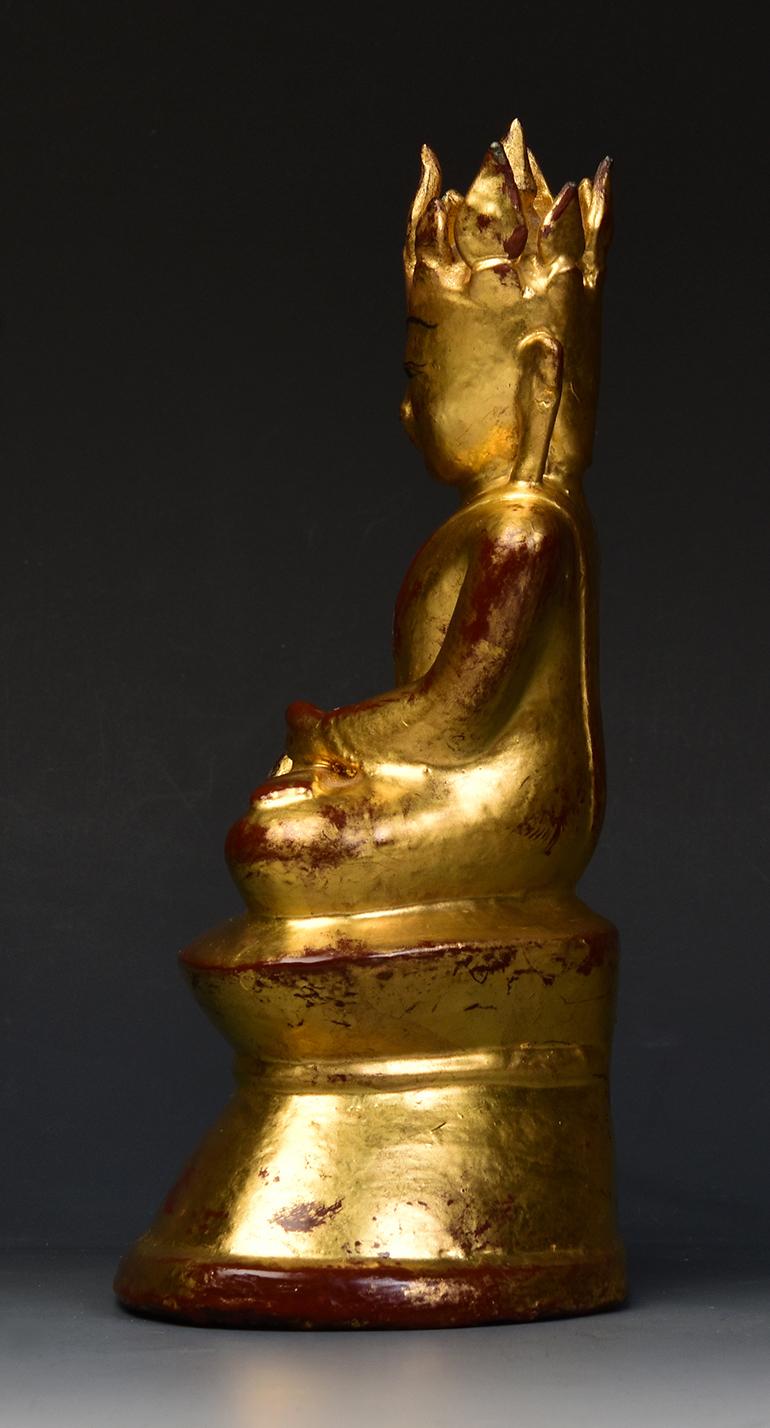 15th Century, Ava, Burmese Bronze Seated Crowned Buddha 3