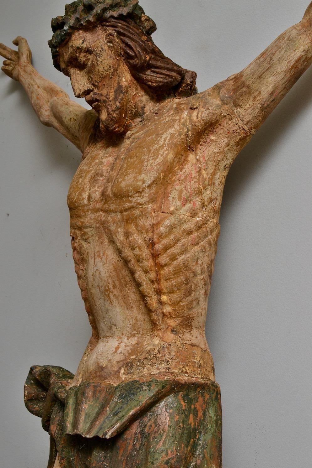 Escultura de madera del Corpus Christi del siglo XV en Bastante bueno estado para la venta en Stockholm, SE
