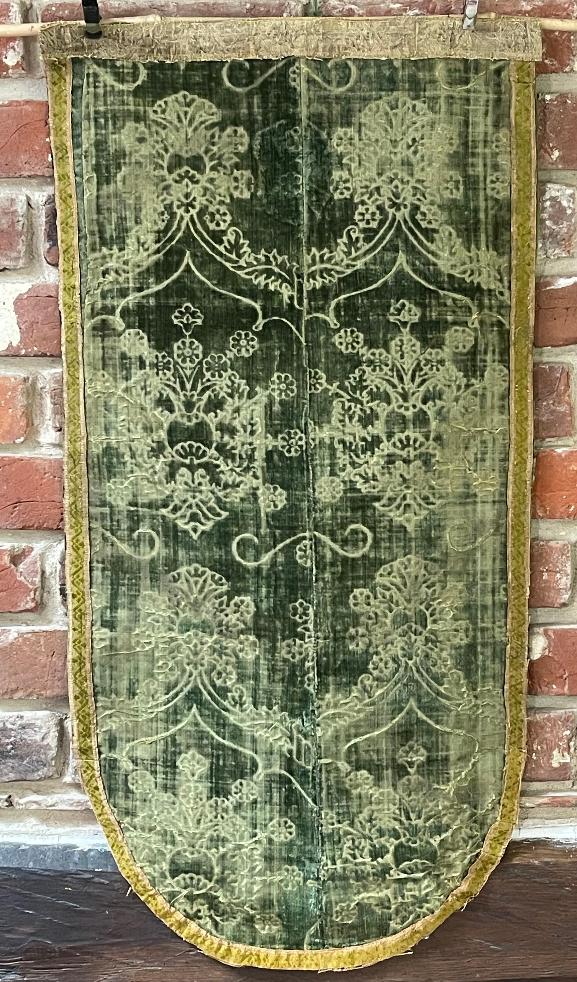 Baroque 15th Century Ferronerie Silk Velvet For Sale