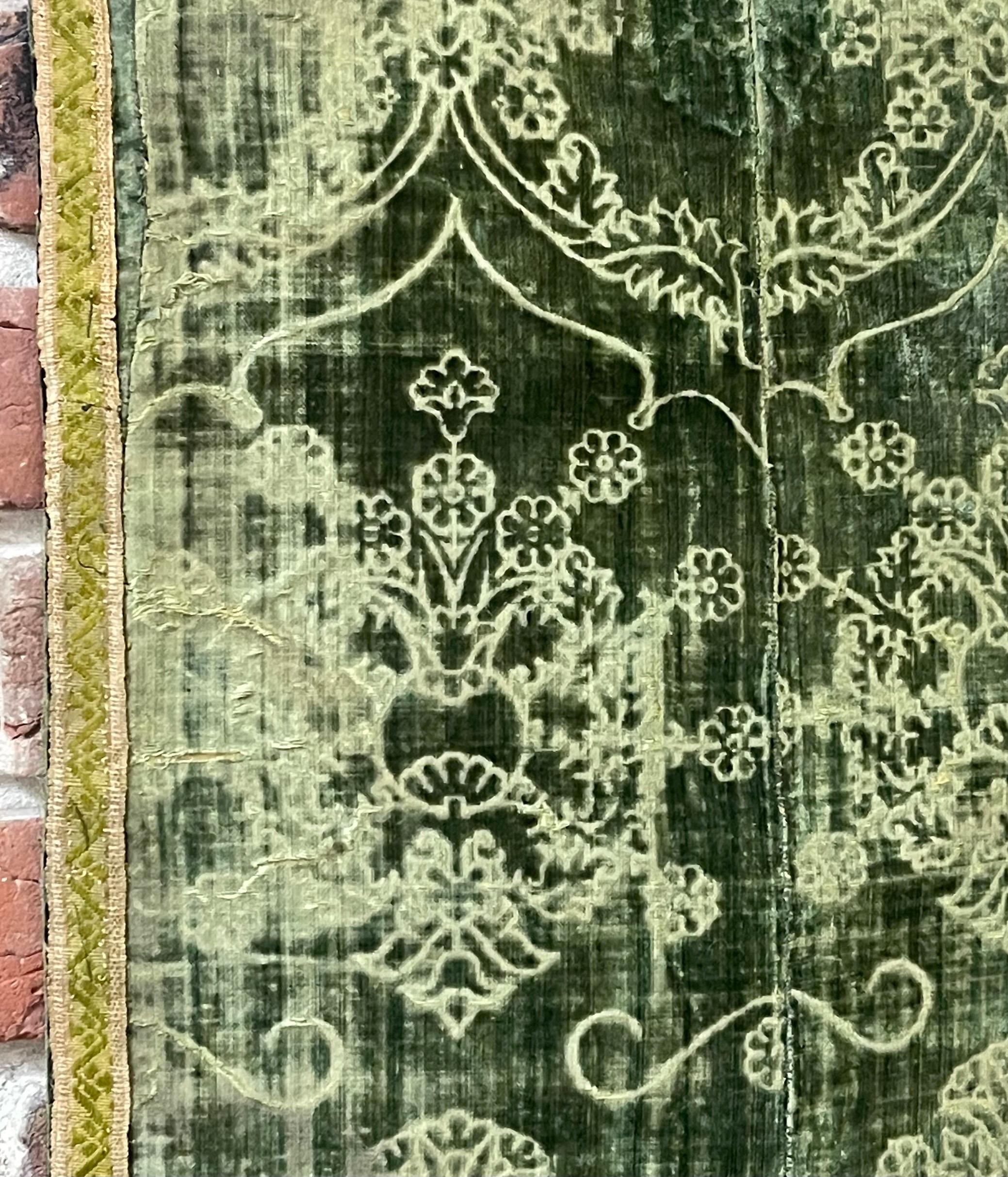 Woven 15th Century Ferronerie Silk Velvet For Sale