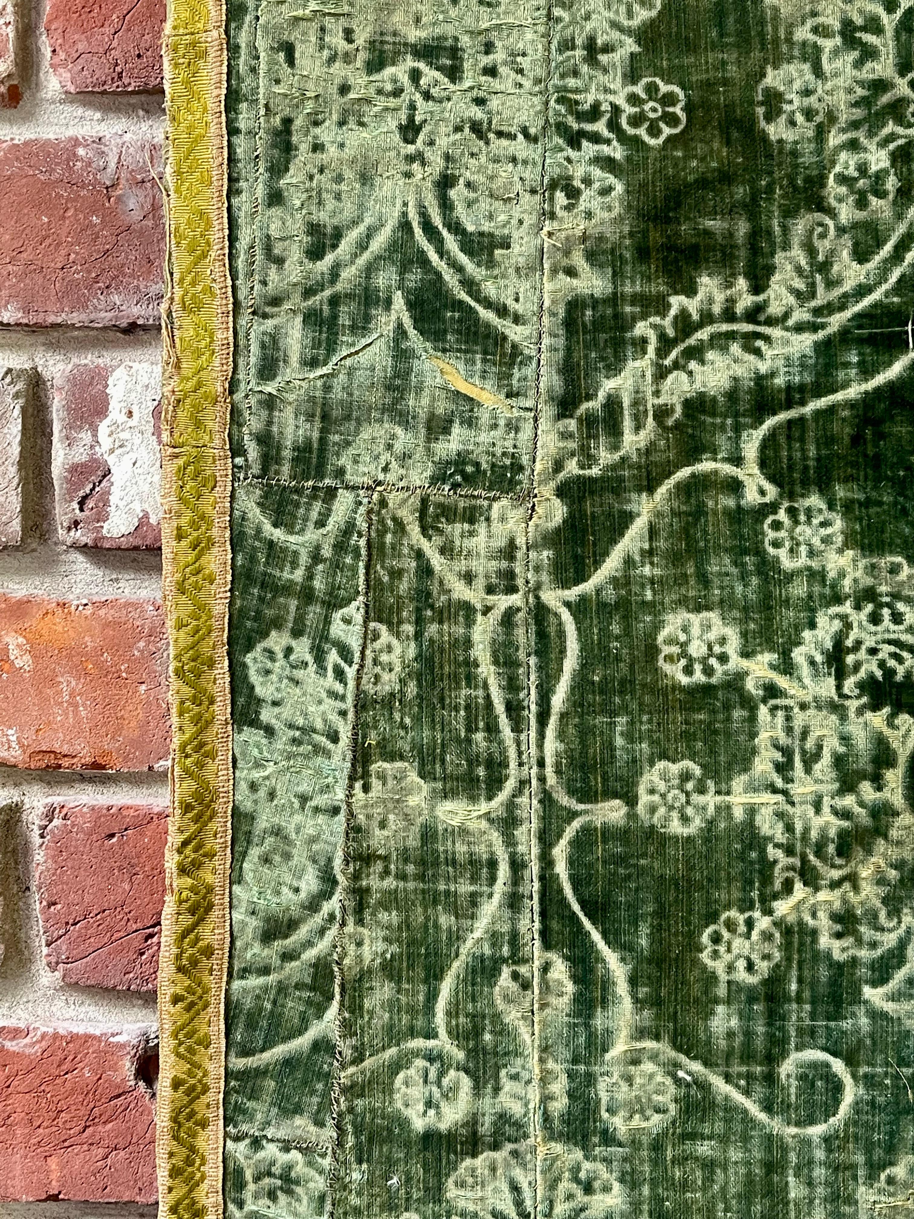 15th Century Ferronerie Silk Velvet In Fair Condition For Sale In Canterbury, GB