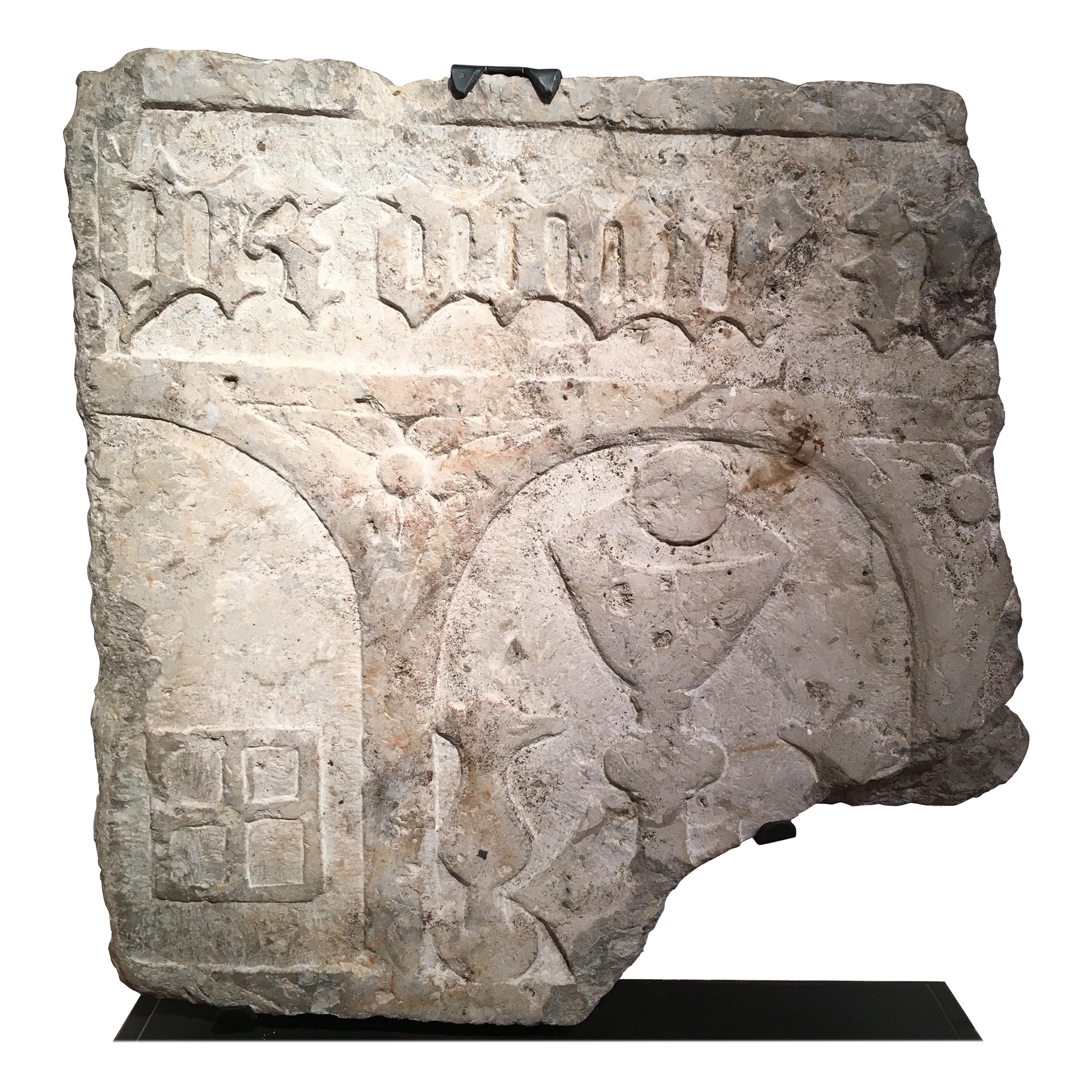 15th Century Fragment of a Tombstone, Probably the Netherlands 
Leeuwarden?
