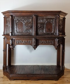 15th Century French Gothic Oak Cupboard / Dressoir