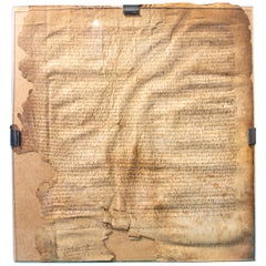 15th Century Handwritten Papal Bull Parchment
