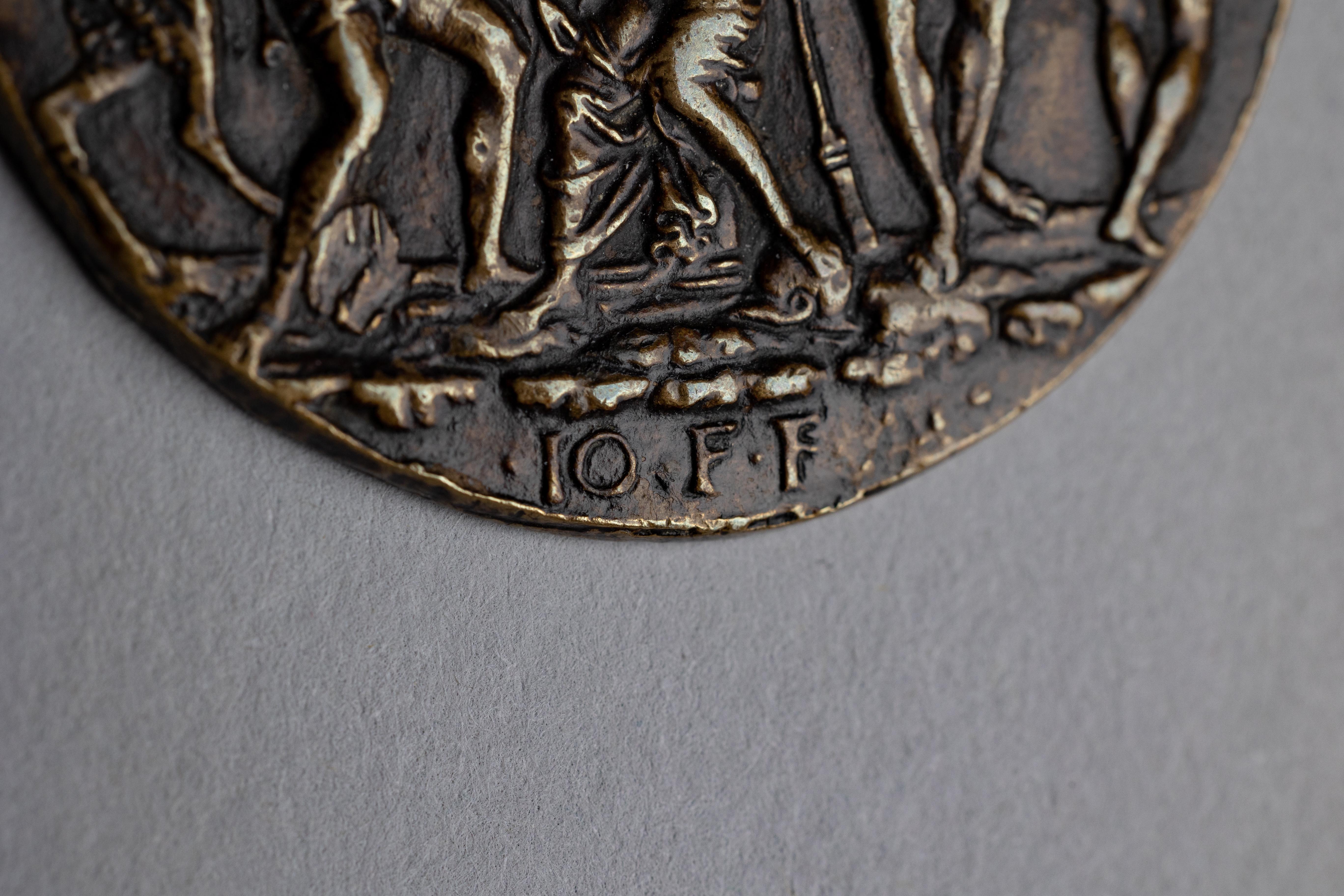 15th Century Italian Renaissance Bronze Medallion For Sale 2