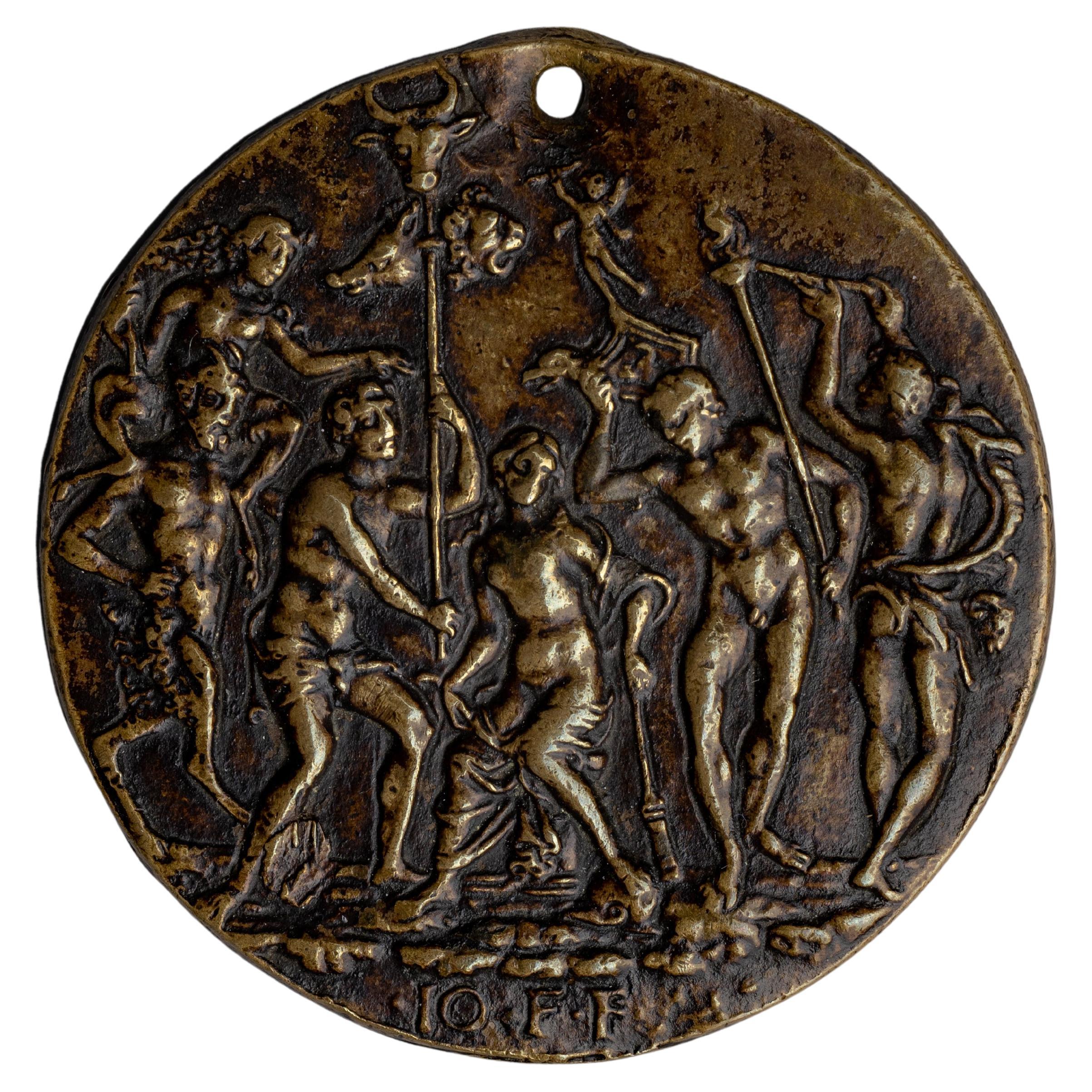 Médaillon italien de la Renaissance du 15e siècle en bronze
