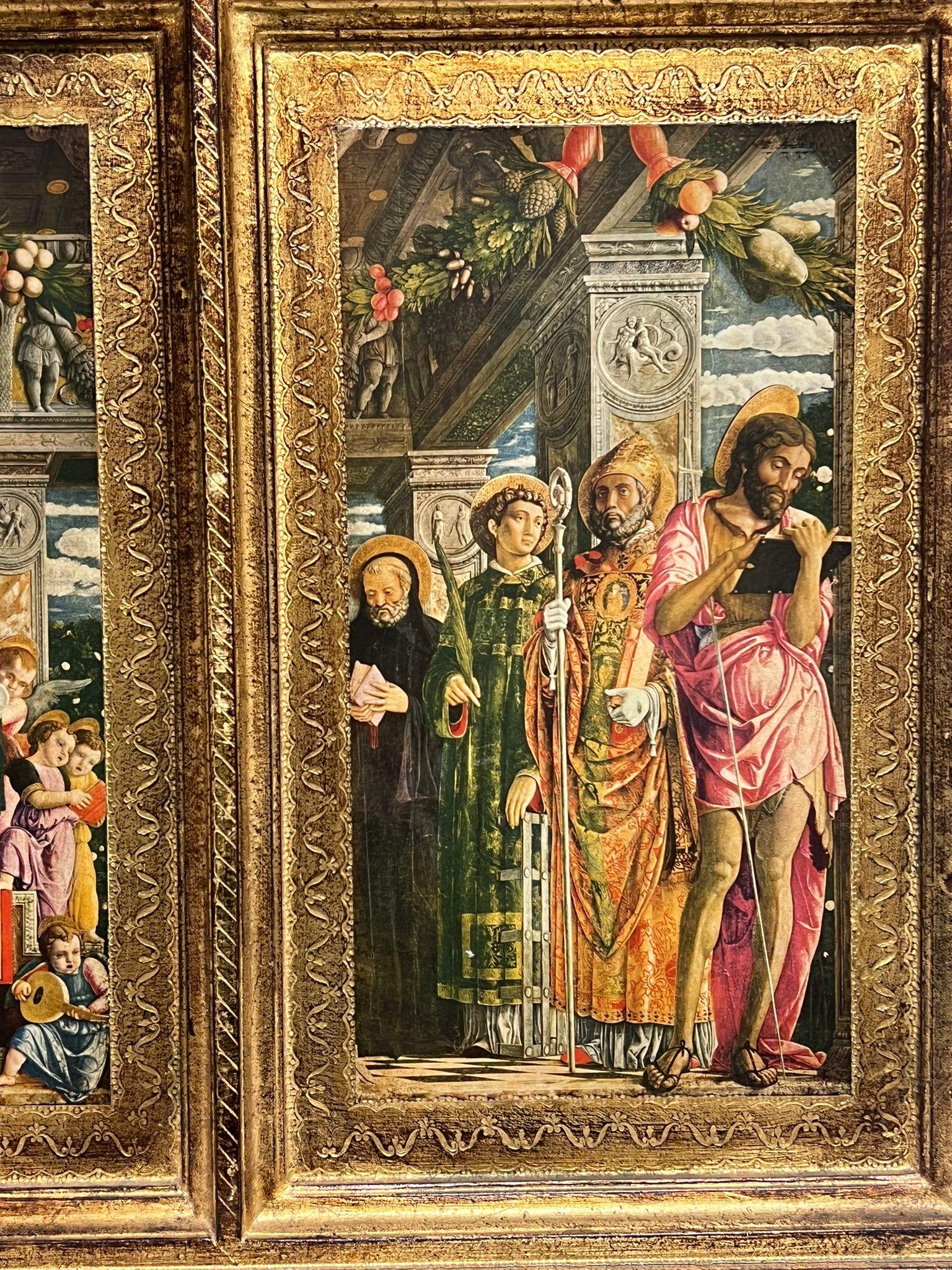 The Virgin Enthroned Surrounded by Saints Italian Trip-tych Renaissance frame 2