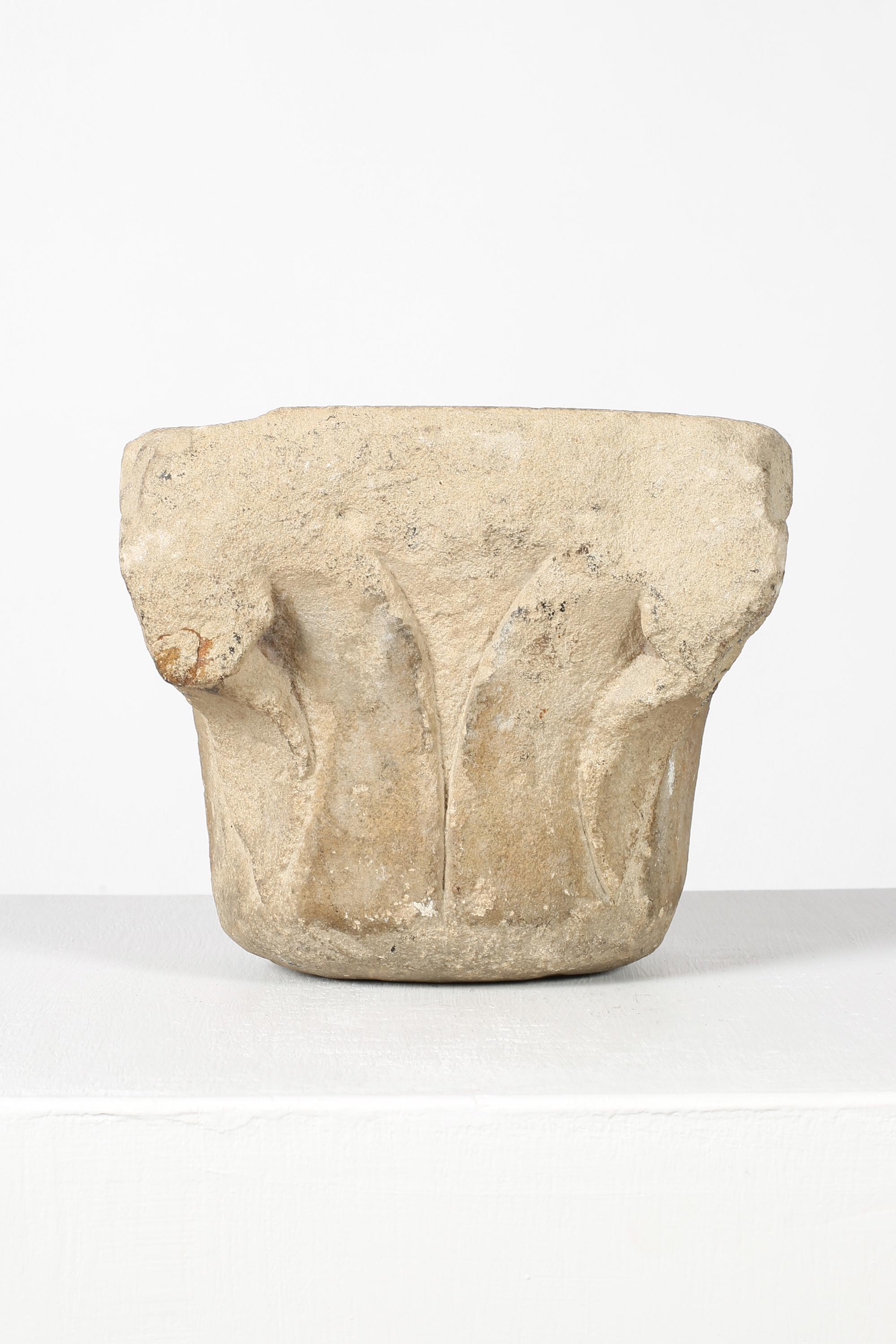 18th Century and Earlier 15th Century Italian Tuscan Stone Column Fragment For Sale