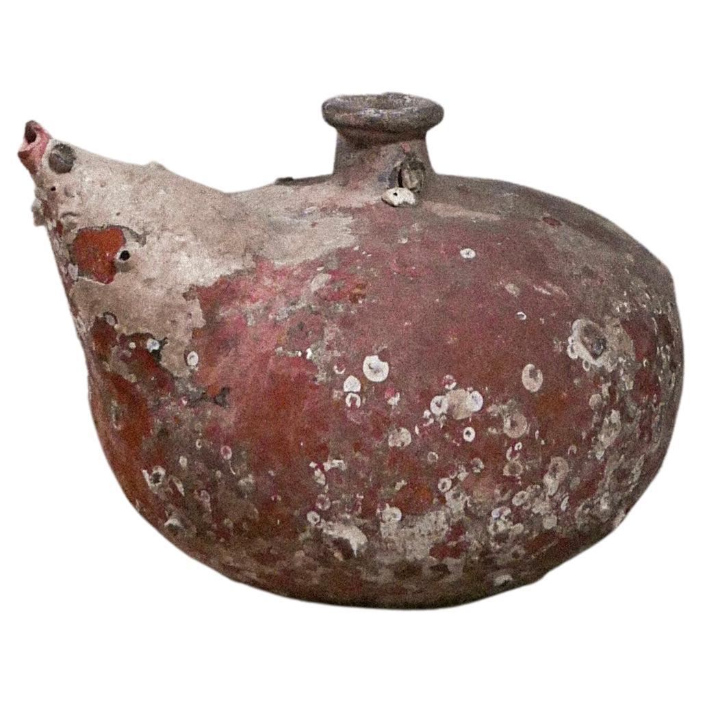15th Century Majaphit Holy Water Vessel, Shipwreck Salvage For Sale