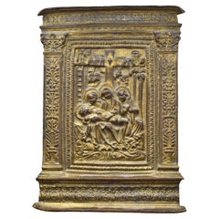 Pax de la Lamentación en Bronce Dorado del Norte de Italia del siglo XV