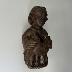 15th Century Oak Angel Shield-Bearer – Damages and Restoration