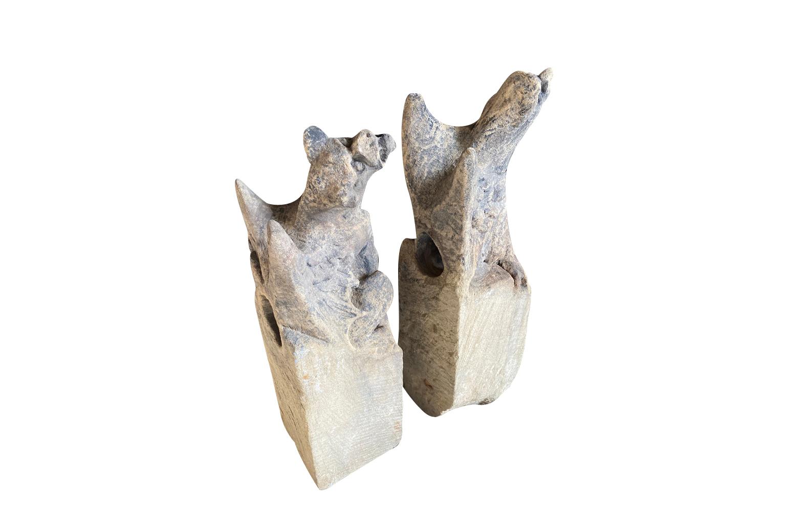 Coppia di gargoyle del XV secolo - Gargouilles in vendita 12